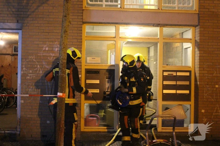 Brand in drielaags appartementencomplex