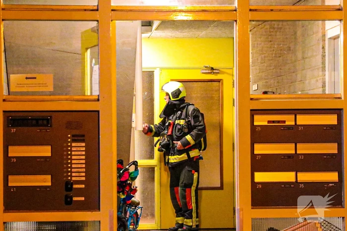 Brand in drielaags appartementencomplex