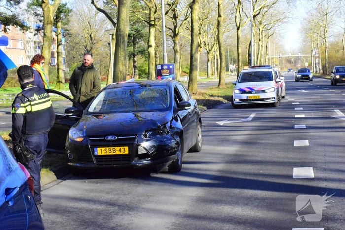 Schade na kop-staart aanrijding