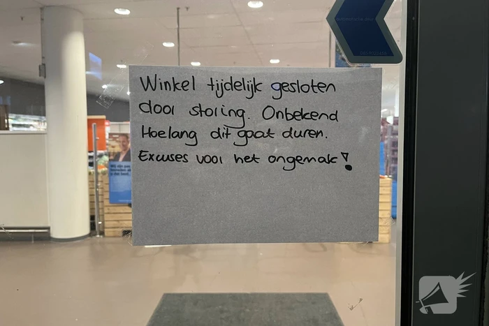 Supermarkt moet deuren sluiten wegens storing