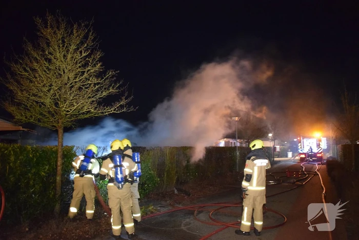 Stacaravan volledig uitgebrand op camping