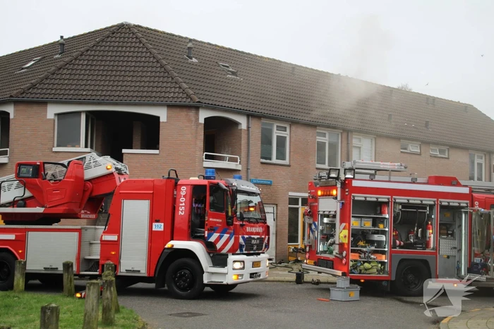Veel rook bij brand in woning