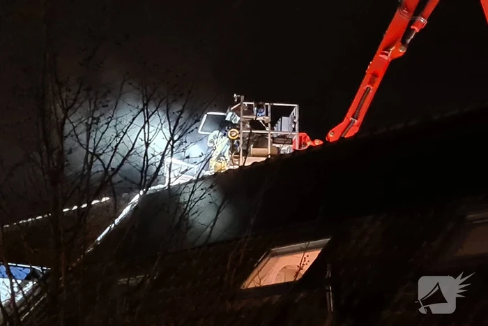 Schoorsteenbrand bij woning in binnenstad