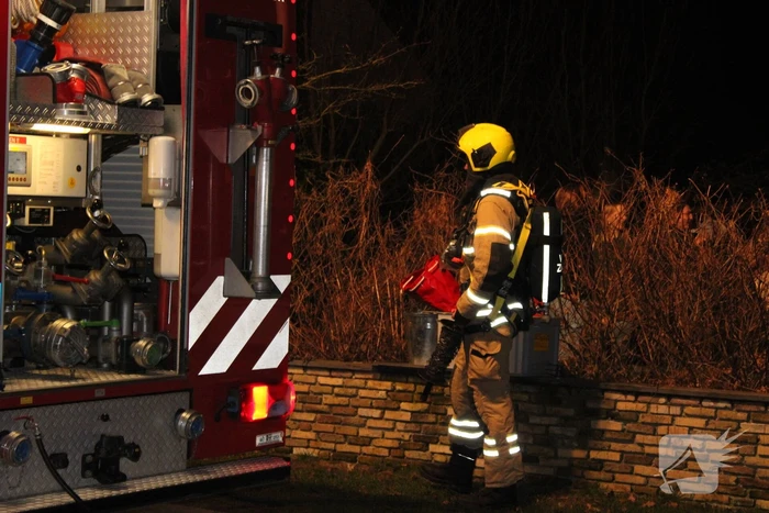 Brand in schoorsteen woning