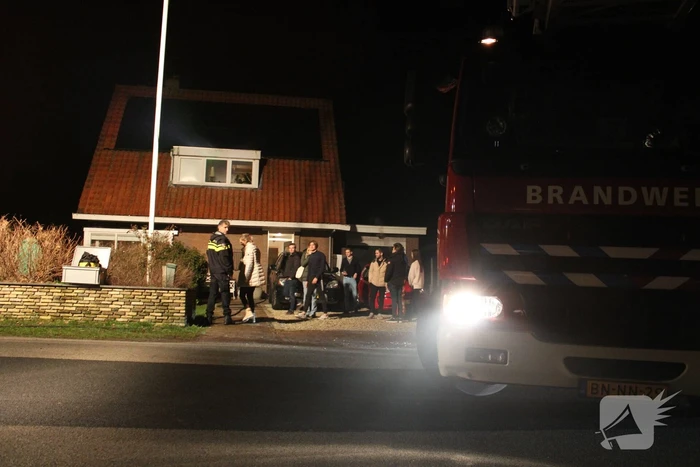 Brand in schoorsteen woning