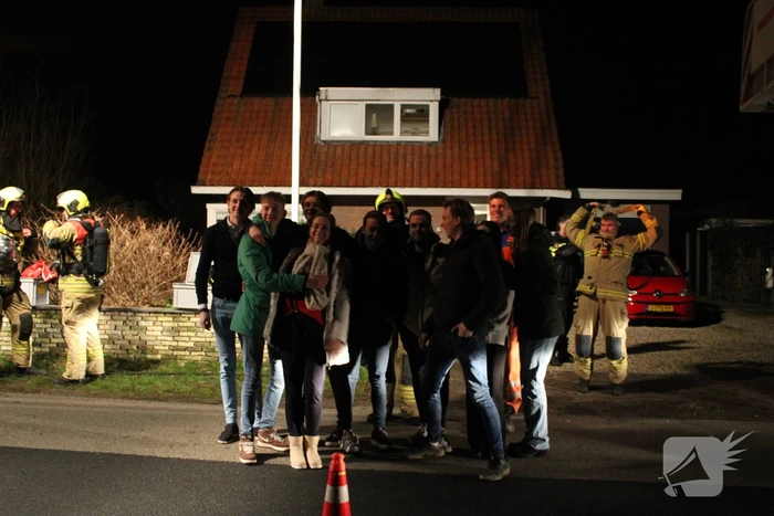 Brand in schoorsteen woning