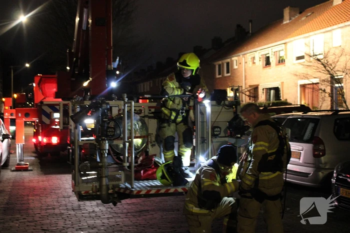 Schoorsteen geveegd na brand