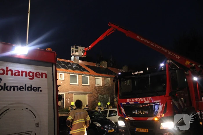 Schoorsteen geveegd na brand