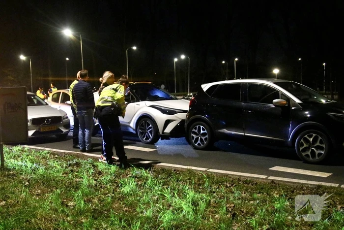 Vier voertuigen betrokken bij kop-staart aanrijding