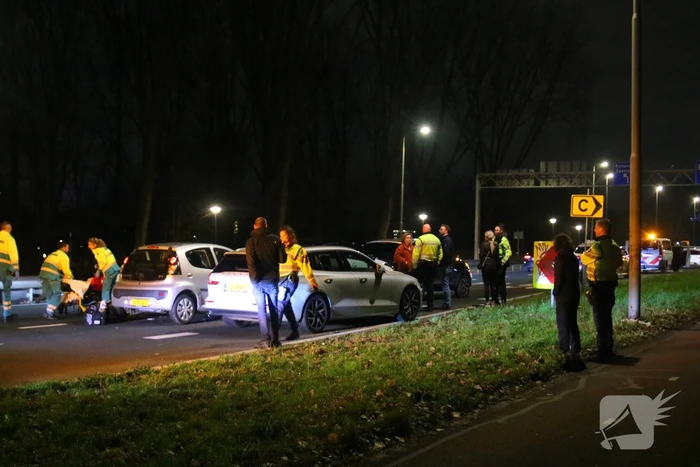 Vier voertuigen betrokken bij kop-staart aanrijding