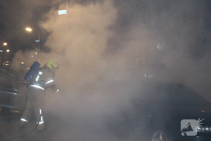Auto verwoest door brand
