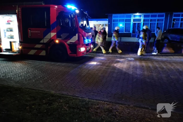 Brand in kelder van gebouw de Delle