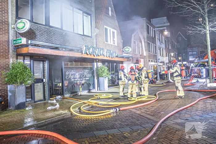 Grote brand bij pizzeria Porto Fino