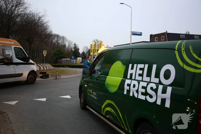 Fietser gewond bij botsing met bestelbus
