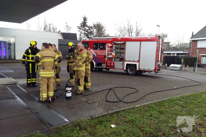 Brandstoflekkage bij tankstation