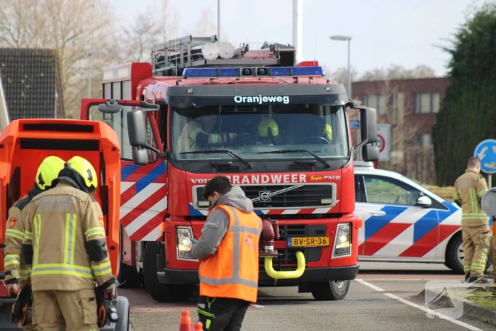 Gasleiding geraakt bij graafwerkzaamheden