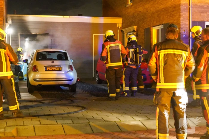 Brand in een schuur naast de woning