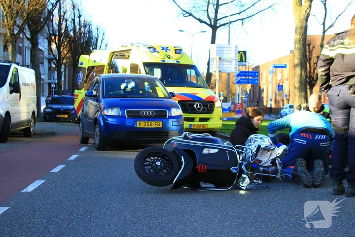 Scooterrijder gewond na val