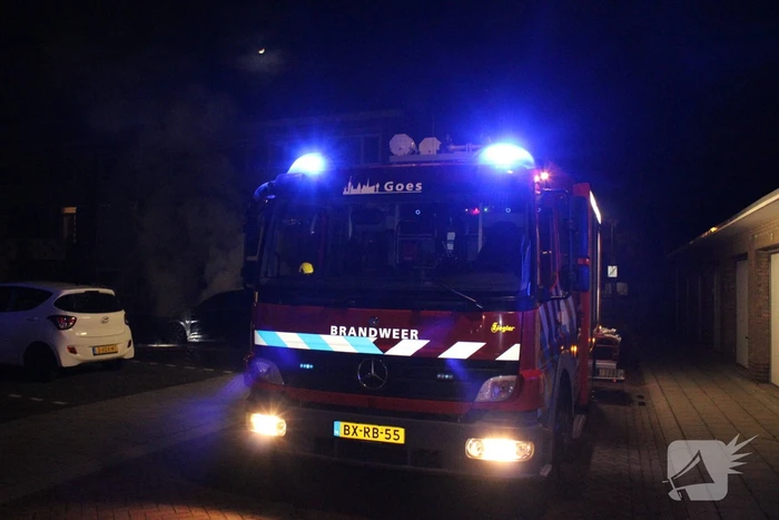 Auto flink beschadigd door brand