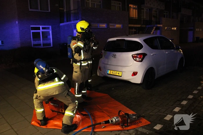 Auto flink beschadigd door brand