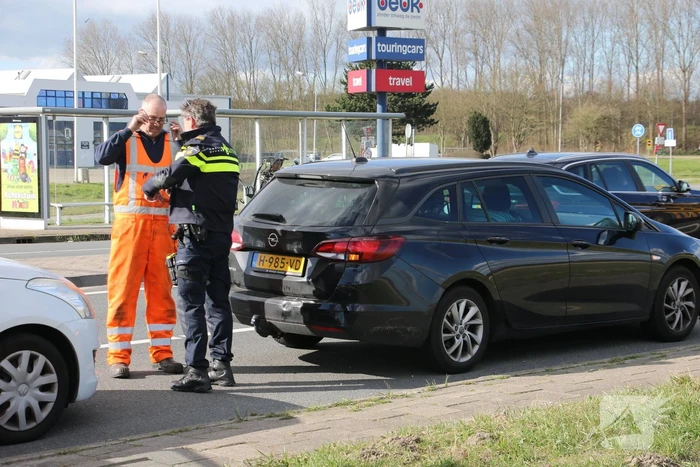 Schade na kop-staart aanrijding