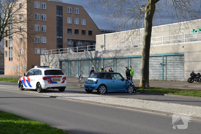 Automobilist eindigt tegen boom