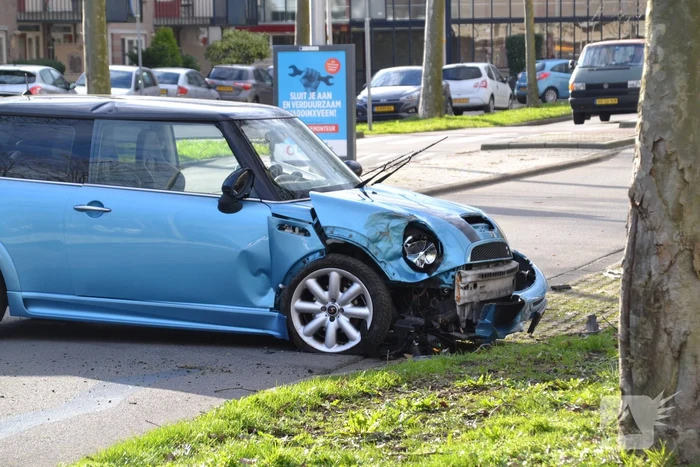 Automobilist eindigt tegen boom