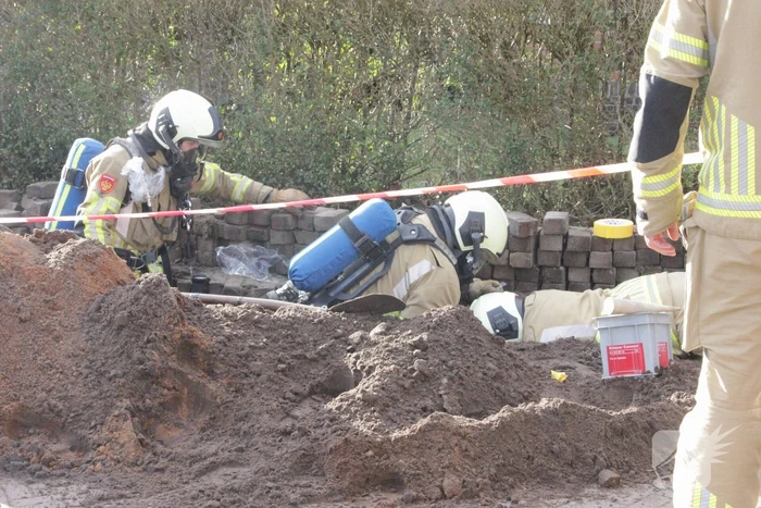 Gasleiding geraakt bij werkzaamheden