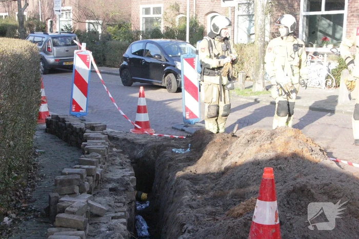 Gasleiding geraakt bij werkzaamheden