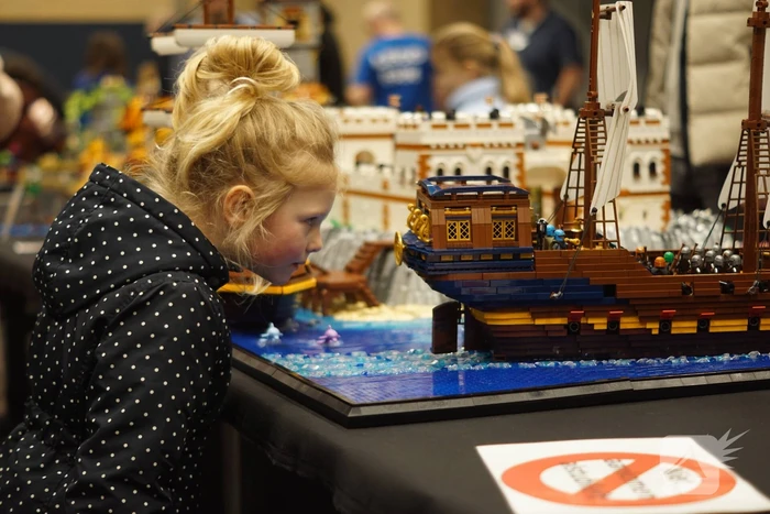 Sporthal vol met LEGO Stenen