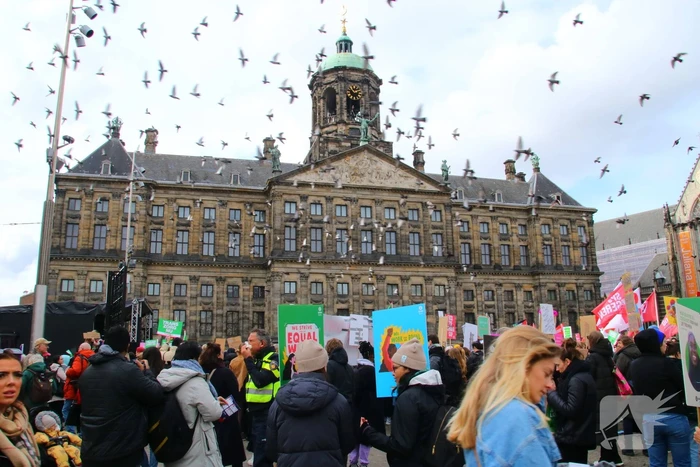 Grote drukte bij feminist march