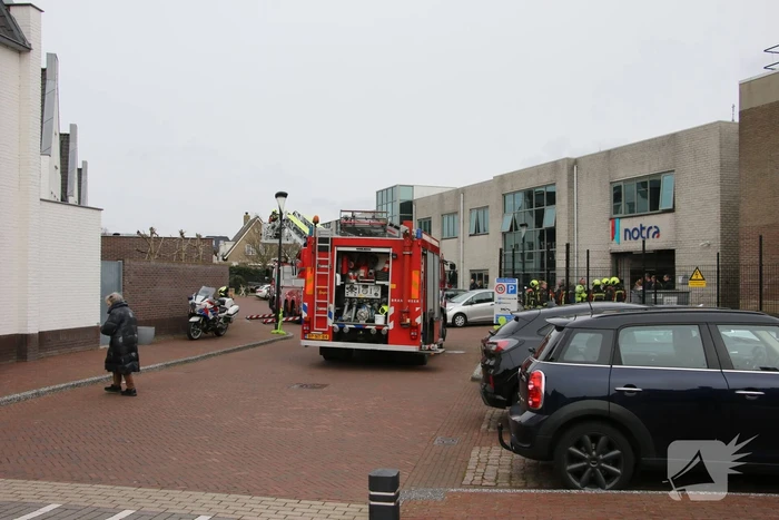 Kantoorpand geventileerd na brand