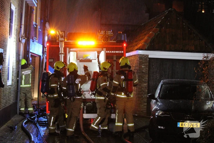 Ontruiming in centrum wegens grote woningbrand