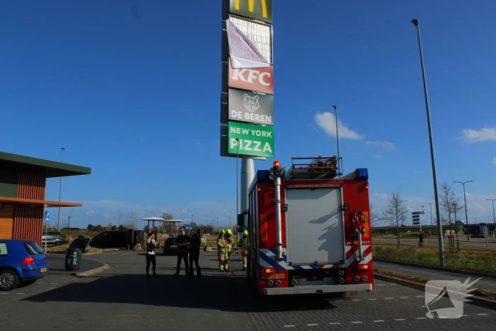 MCdrive gesloten van weg stormschade