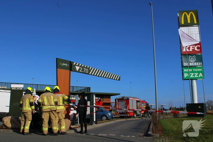 MCdrive gesloten van weg stormschade