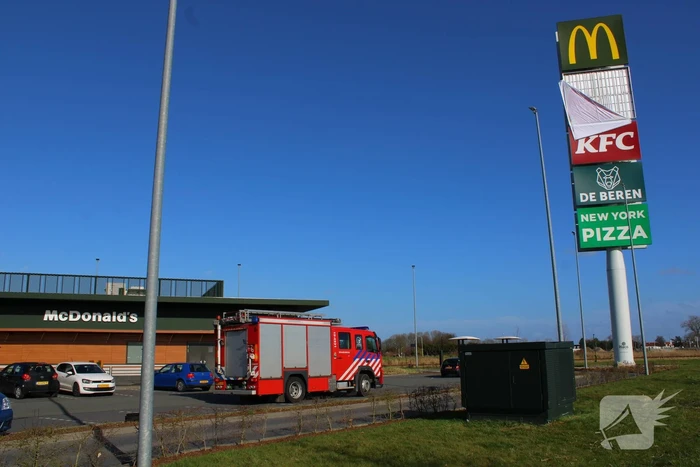 MCdrive gesloten van weg stormschade