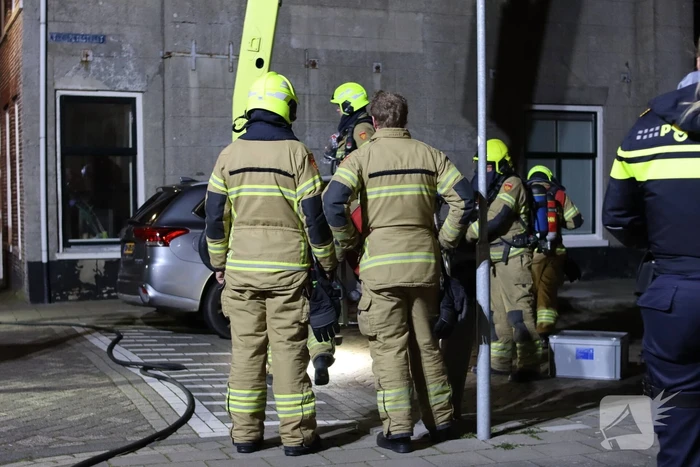 Brand in schoorsteen van woning