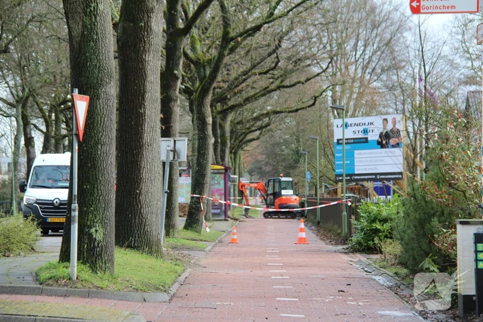 Doorgaande weg afgesloten vanwege gaslekkage