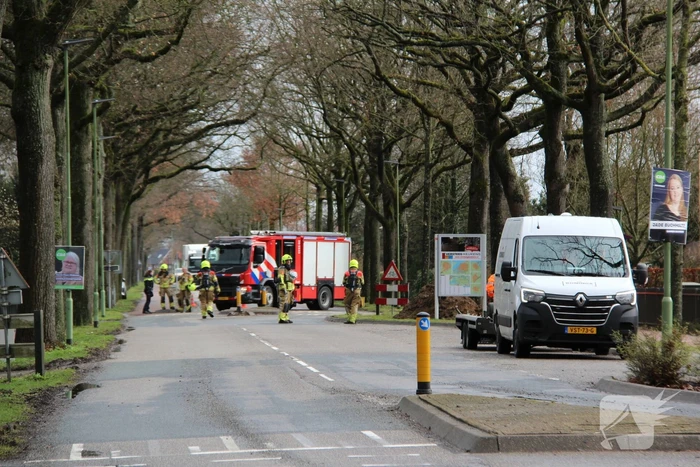 Doorgaande weg afgesloten vanwege gaslekkage
