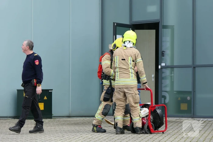 Koffiebranderij geventileerd door brandweer