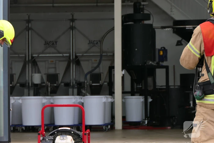 Koffiebranderij geventileerd door brandweer