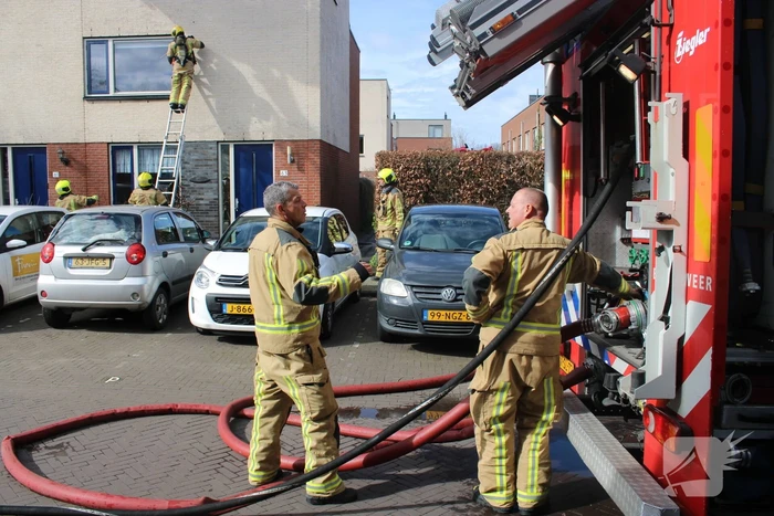 Lastig te bereiken brand in woning