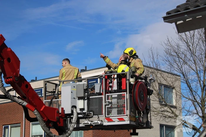 Lastig te bereiken brand in woning