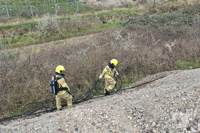 Brandstichting in bouwafval