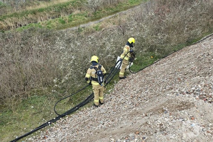 Brandstichting in bouwafval