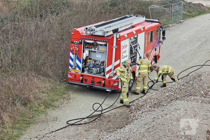 Brandstichting in bouwafval