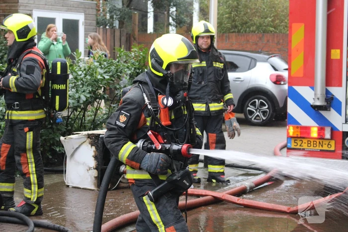 Brand op zolderetage van woning