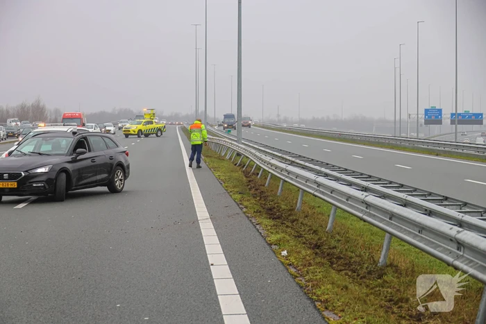 Bestelbus 180 graden gedraaid bij botsing