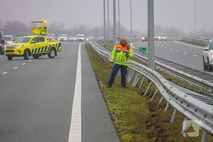 Bestelbus 180 graden gedraaid bij botsing