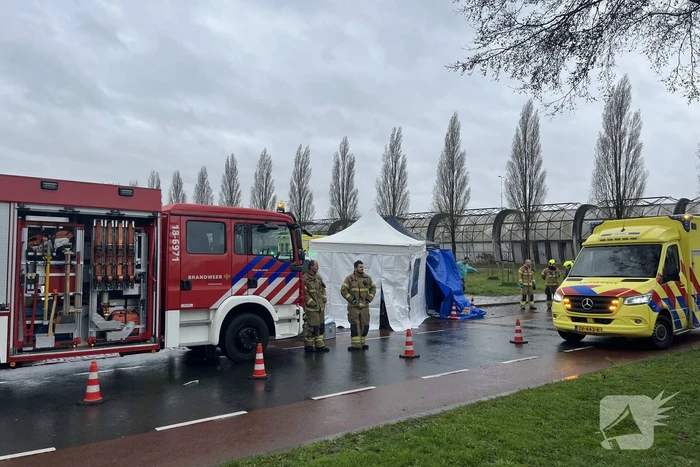 Traumahelikopter geland op grasveld
